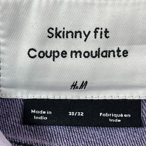 H&M Jeans Womens Size 30X32 Purple Stonewashed Hi Rise Stretch Medium Wash Denim - Picture 10 of 15